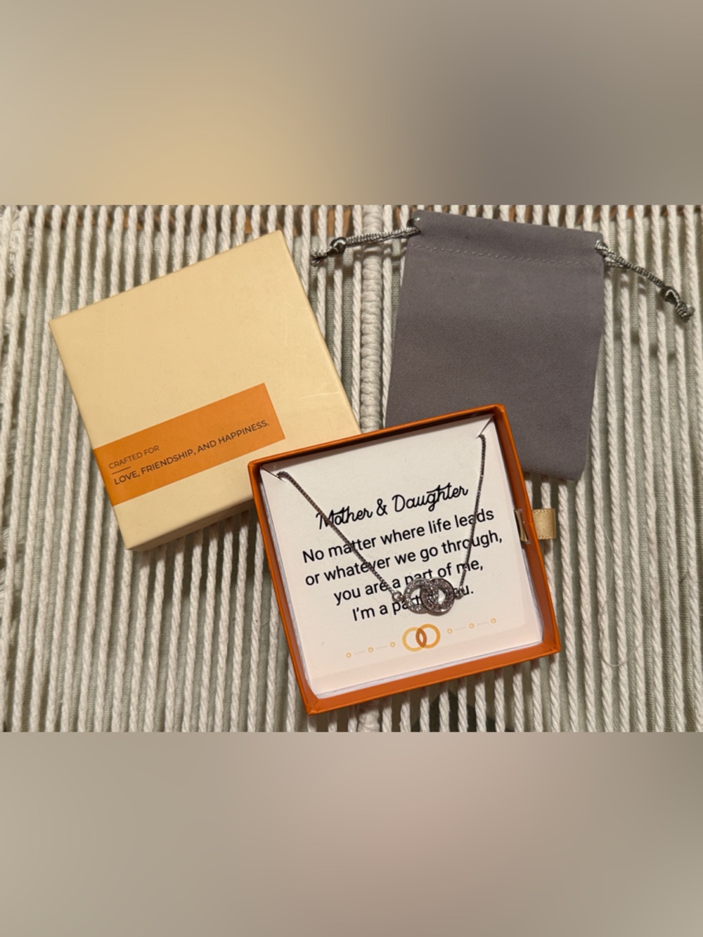 Mother & Daughter Silver and Pink Pendant Bracelet